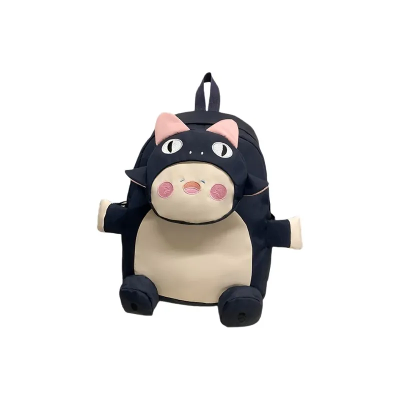 URBAN FOREST Nylon Backpack Regular Unisex Black/Pink/Dark Blue-10