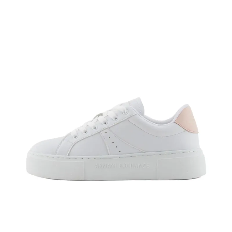 ARMANI EXCHANGEAE Low Top Skateboard Shoes Women's White-0