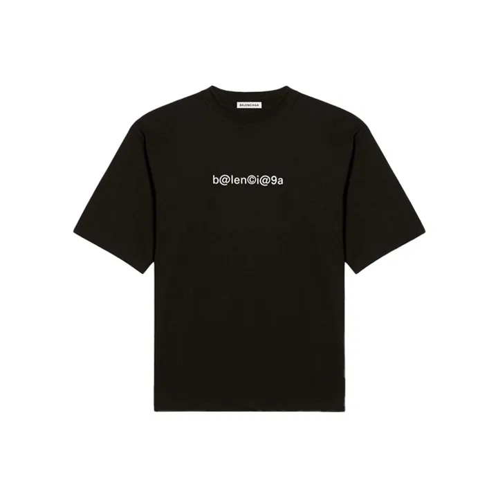 Balenciaga T Shirt Loose Fit Unisex Black-0
