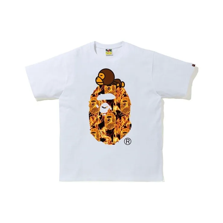 Bape Flame Milo On Big Ape T Shirt-2