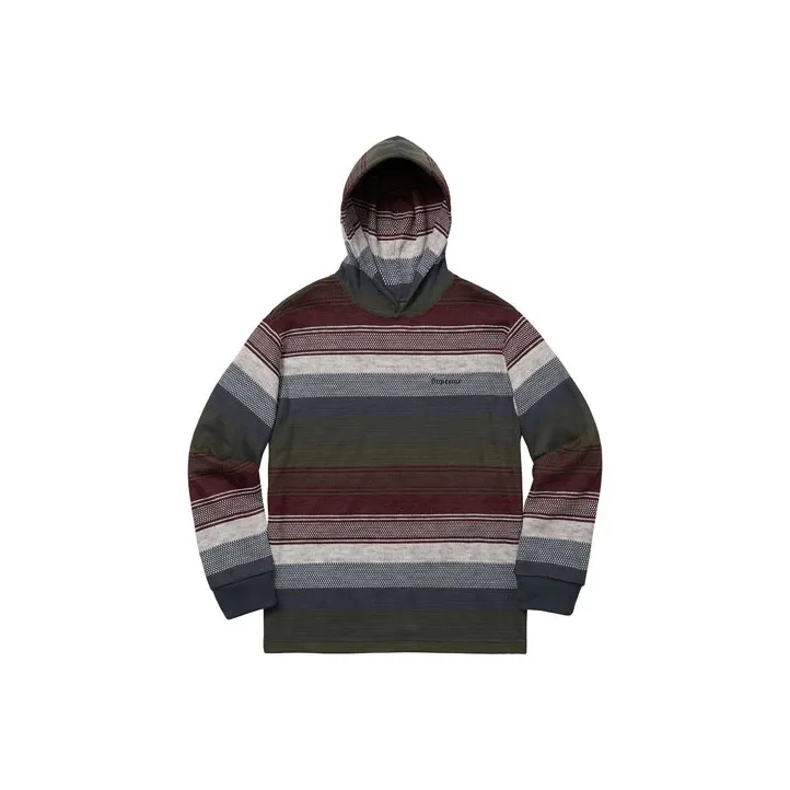Supreme Knit Stripe Hooded L/S Top-0