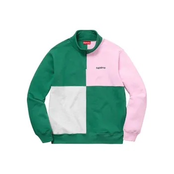 Supreme Color Blocked Half Zip Sweatshirt
