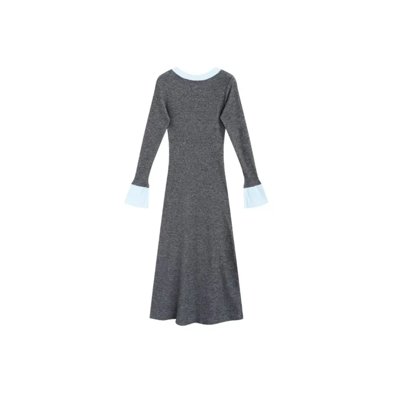 JOSR Long Sleeved Dresses Women's Gray-1