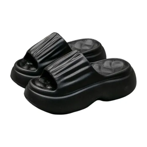 Black Braided Slides
