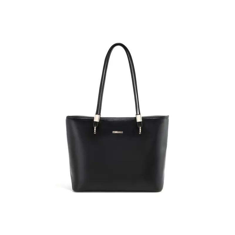 CLEVER& KETCH PU Tote Bag Shopping Bag Shoulder Bags Women's Black/Green-0
