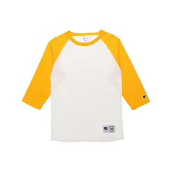 Champion T Shirt US Version Unisex White Yellow