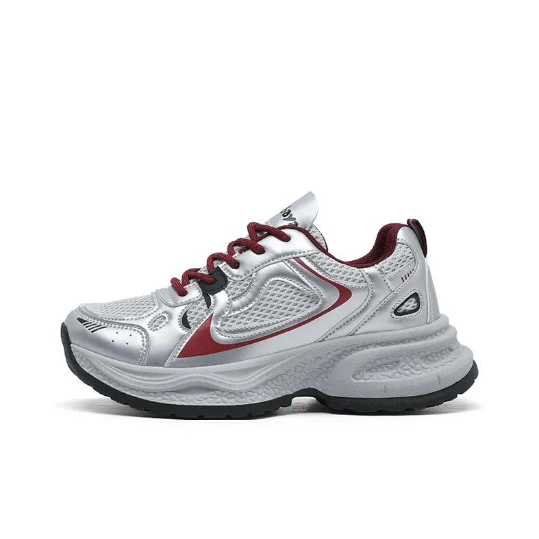 Babaya Cushioning Anti Slip Wear Resistant Breathable Lightweight Height Increasing Low Top Chunky Sneakers Women's-7