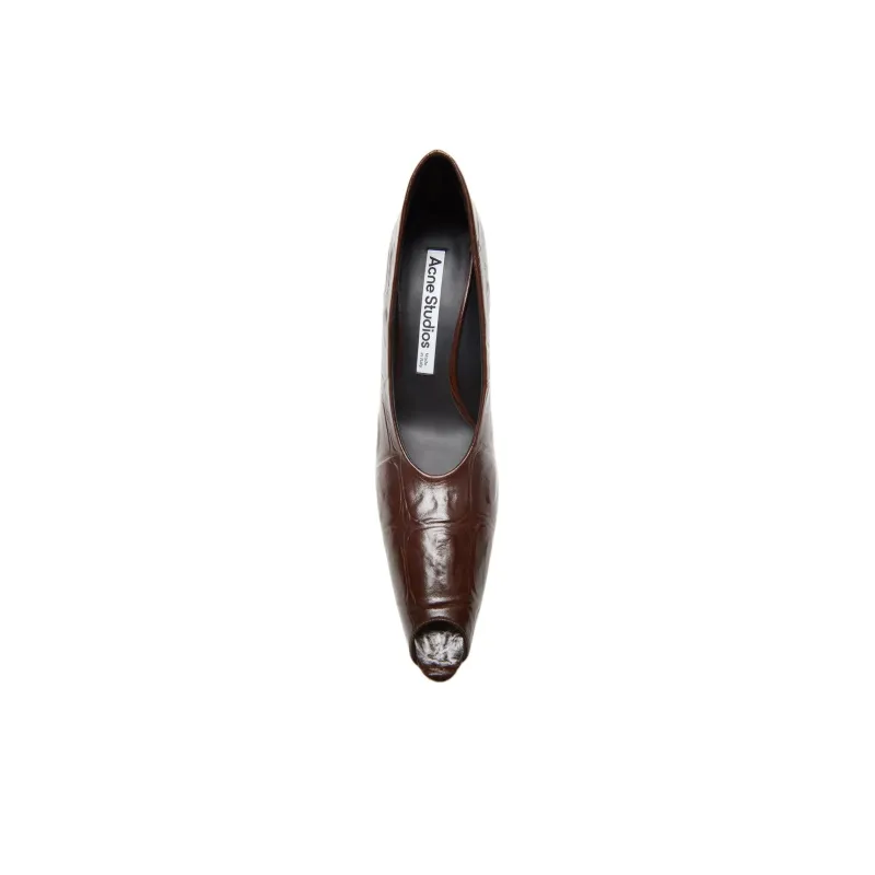 Acne Studios Runway Show Series Slim Heel High Heels 10cm Women's Brown-2
