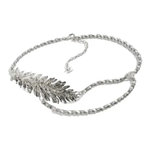 CHANEL Waist Chains Unisex Silver 