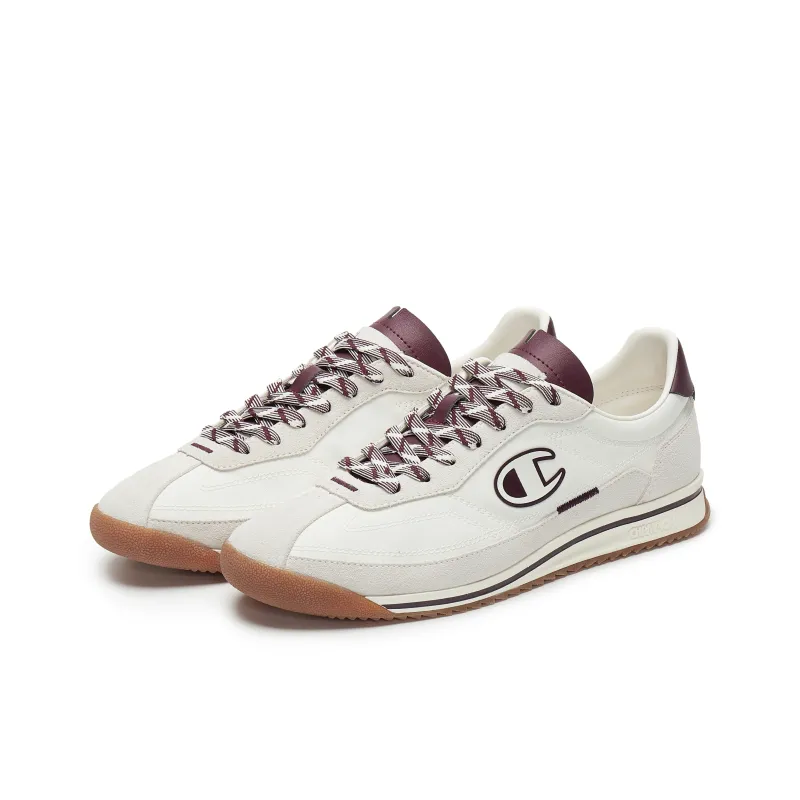 Champion Low Top Running Shoes Men's Milk White/Burgundy-2