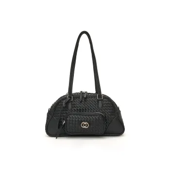 BONSAI STUDIO Microfiber Crossbody Bag, Small Square Bag, Shoulder Bag Regular Women's Coffee/Black