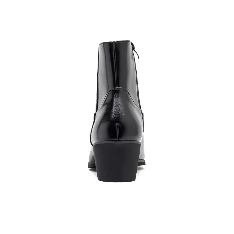 LUOMAIKE Ankle Boots Men's Black-3