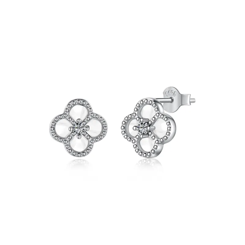 KAILEIFU S925 Silver Stud Earrings Women's Silver-0