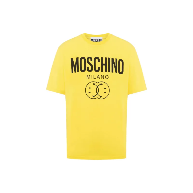 MOSCHINO X Smiley Logo Printed Crewneck T-Shirt-0