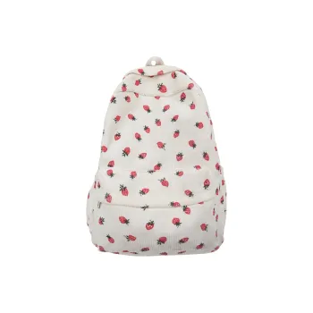 GEERDUN Strips Backpack Regular Unisex White/Black/Pink