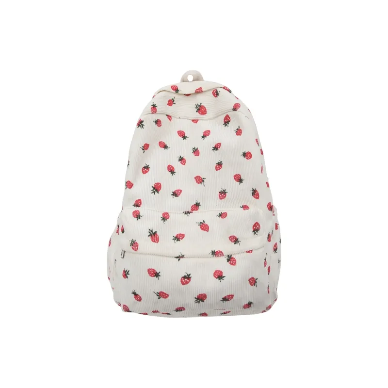 GEERDUN Strips Backpack Regular Unisex White/Black/Pink-0