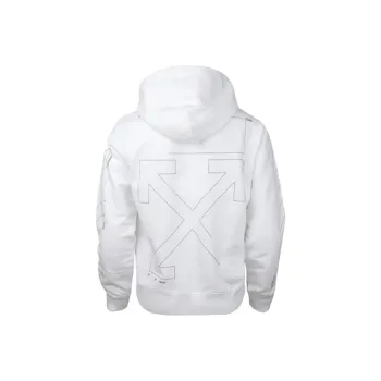OFF WHITE Diag Unfinished Hoodie