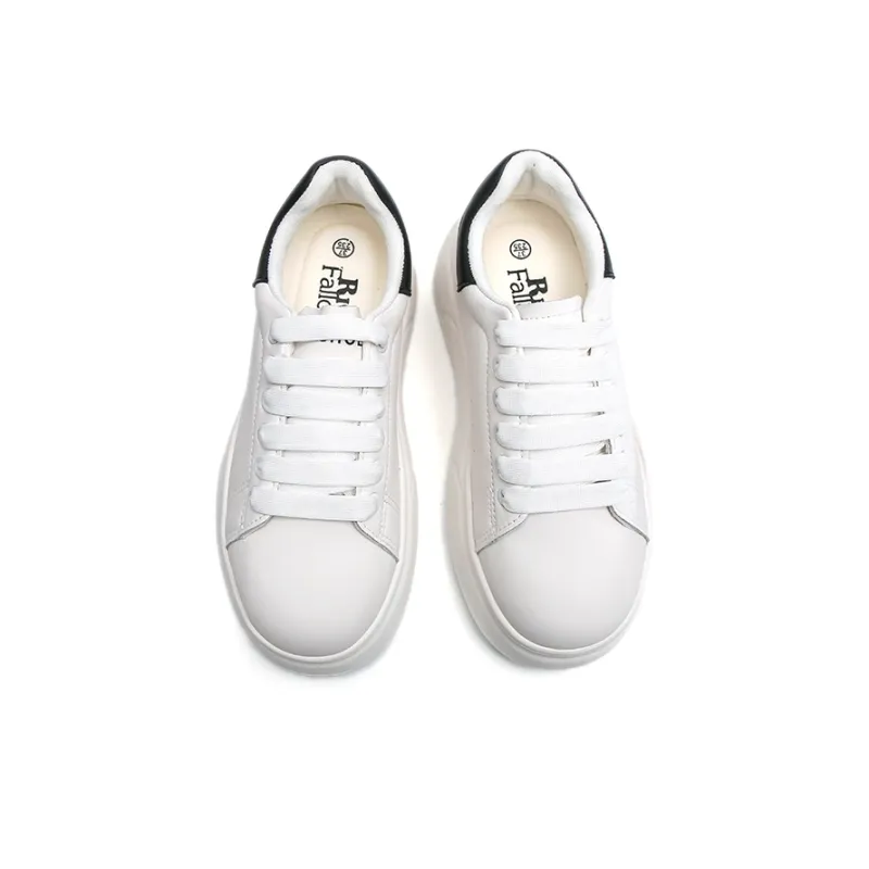 Than Than Me Low Top Skateboard Shoes Women's White Black-2