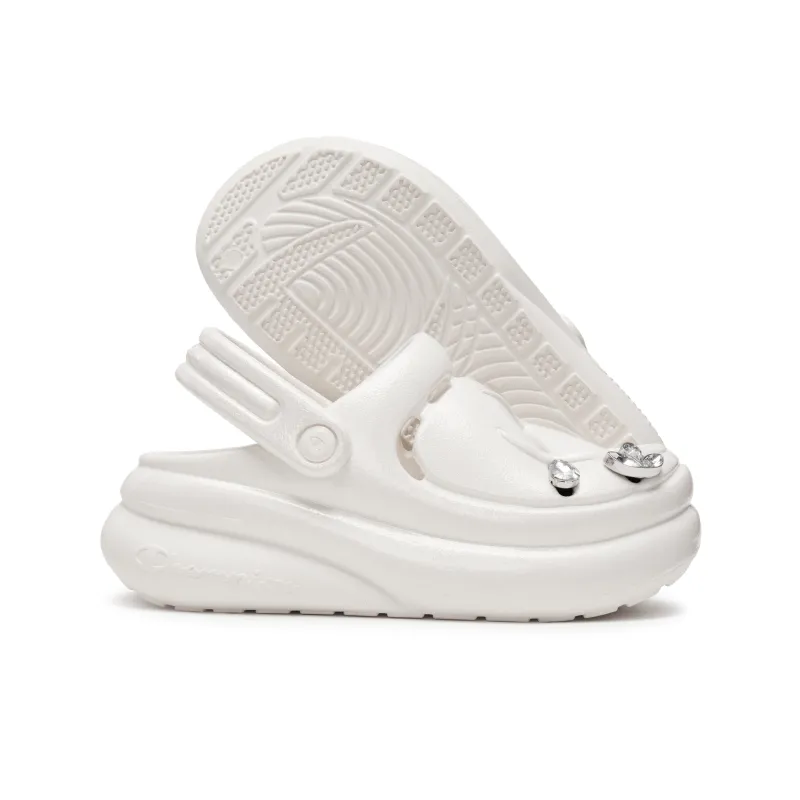 Champion Mushroom Clogs Women's Milk White/Silver White-2