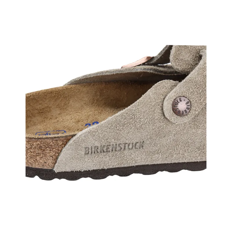 Birkenstock Boston Soft Footbed Suede Regular 'Taupe'-10