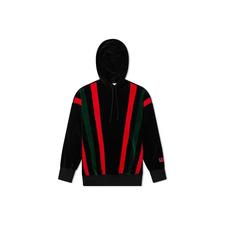 GUCCI Chenille Web Stripe Hoodie-0