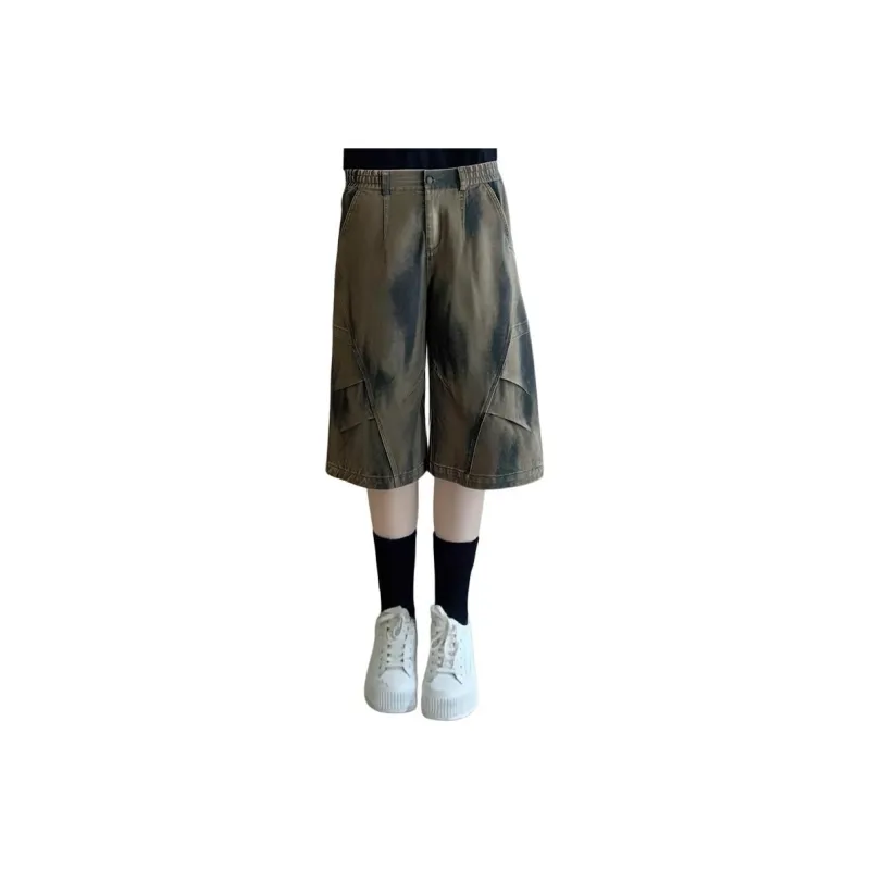 BEAR UNION Denim Shorts Unisex Coffee-1