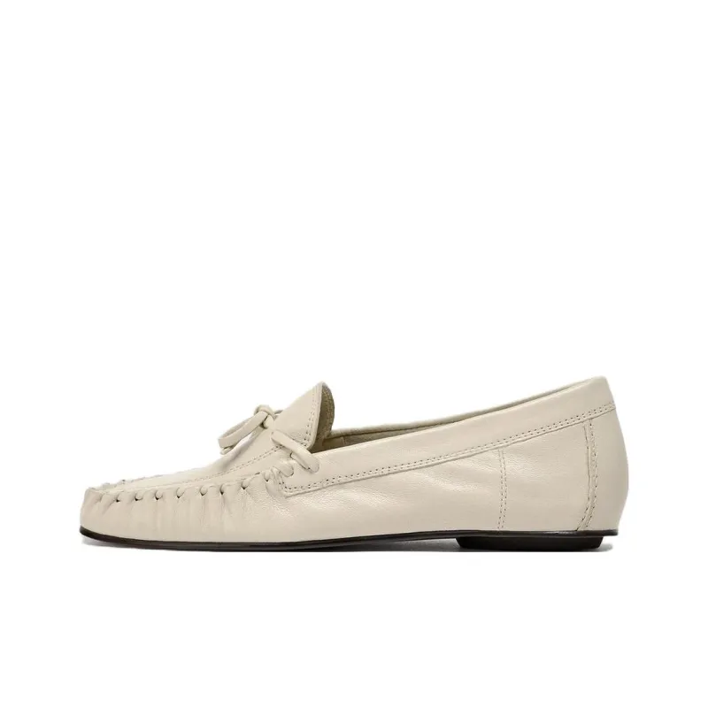 ZARA Loafers Women's Light Beige Yellow-0