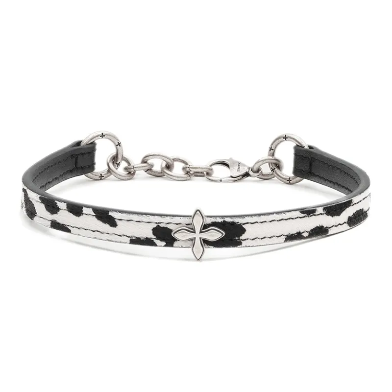 SMFK Alloy Necklaces Women's White Leopard Print-0