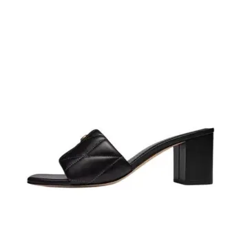 COACH Slide Slippers 6.5cm Women's Black