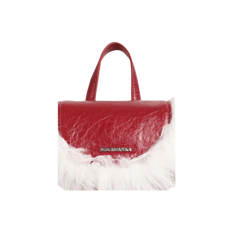 Kikawa Card Synthetic Leather Backpack Medium Size Women's Red/Black-3