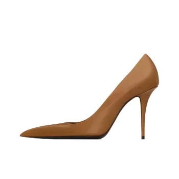 SAINT LAURENT Slim Heel High Heels 10.5cm Women's Brown