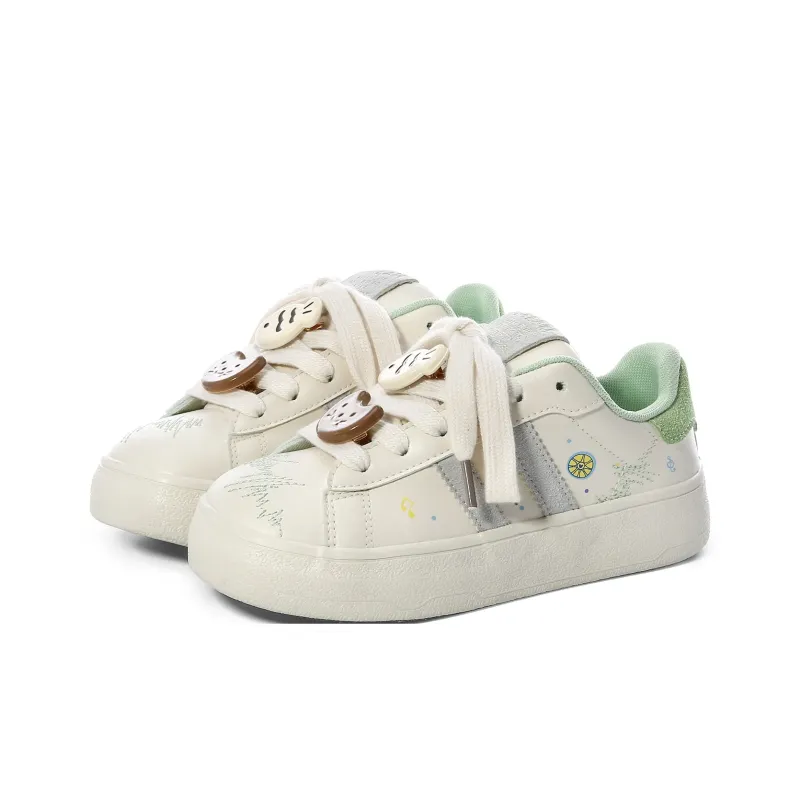UNIITY Abrasion Resistant Lightweight Breathable Height Increasing Low Top Skateboard Shoes Women's Yellow Blue Cheeses-78