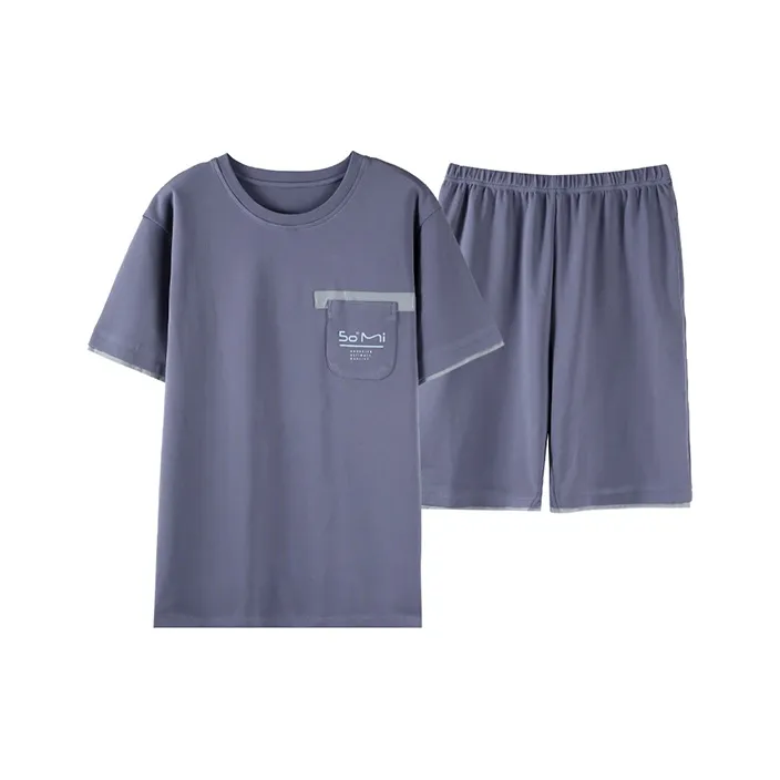 MIIOW Pajama Set Men's Gray Purple-0