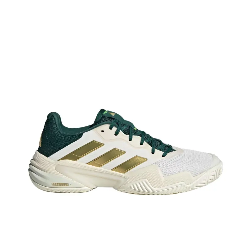 Adidas Barricade 13 Core White Gold Metallic Collegiate Green-1