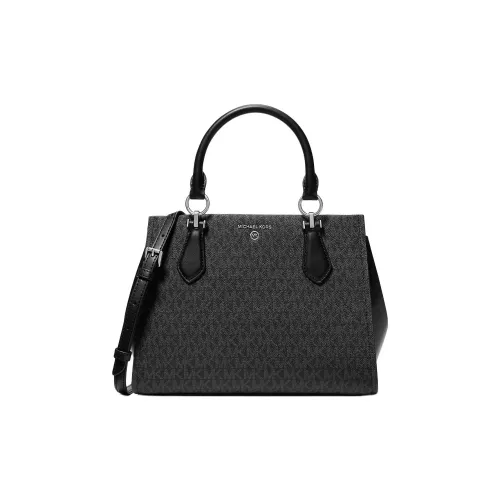 MICHAEL KORS MARILYN Coated Canvas Shoulder Bag Crossbody Bag Handbag Medium Size Women's Black
