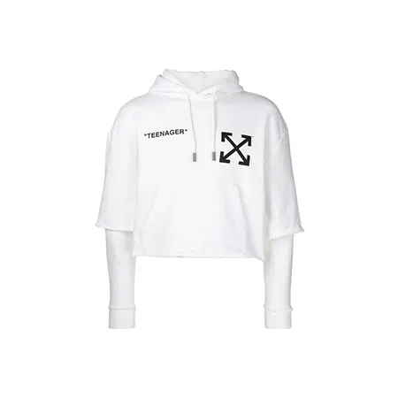 OFF WHITE Distressed Flamed Bart Hoodie