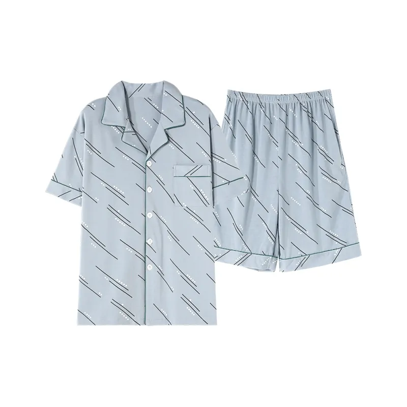 GOSO Pajama Set Men's Pink Blue-0