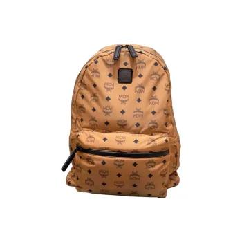 MCM Nylon Backpack Medium Size Women's Brown