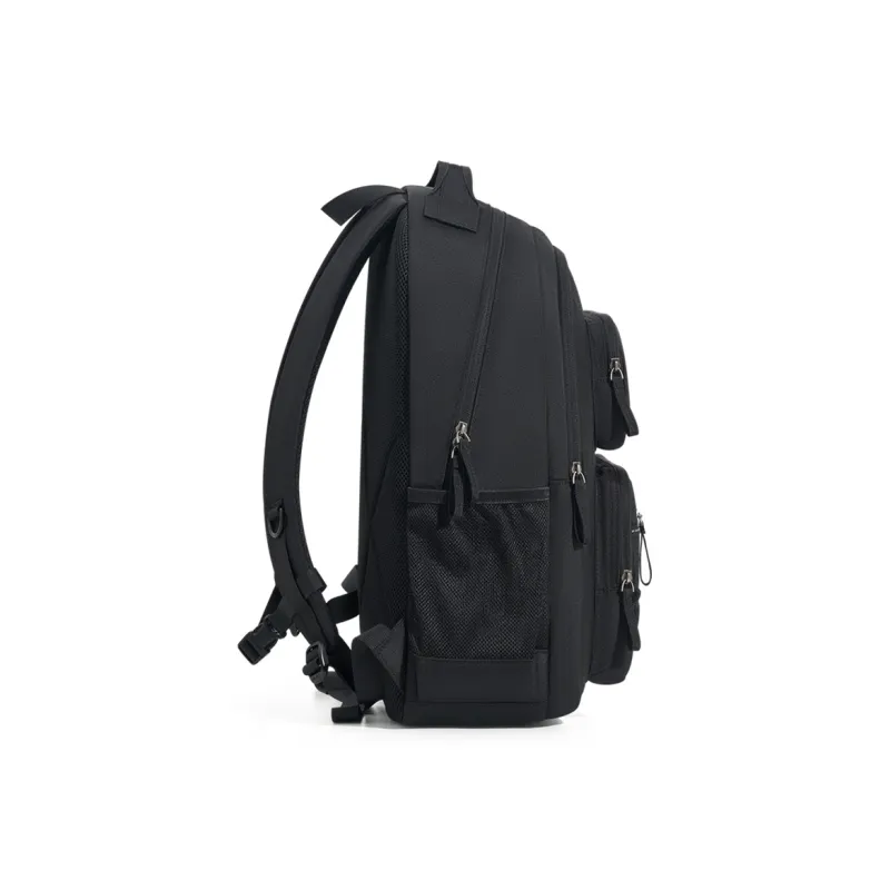 OIWAS Fabric Students Backpack Travel Backpack Laptop Bag Backpack Regular Unisex Black/Khaki-3