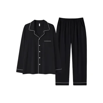 Cotton Gene Pajama Set Men's Black