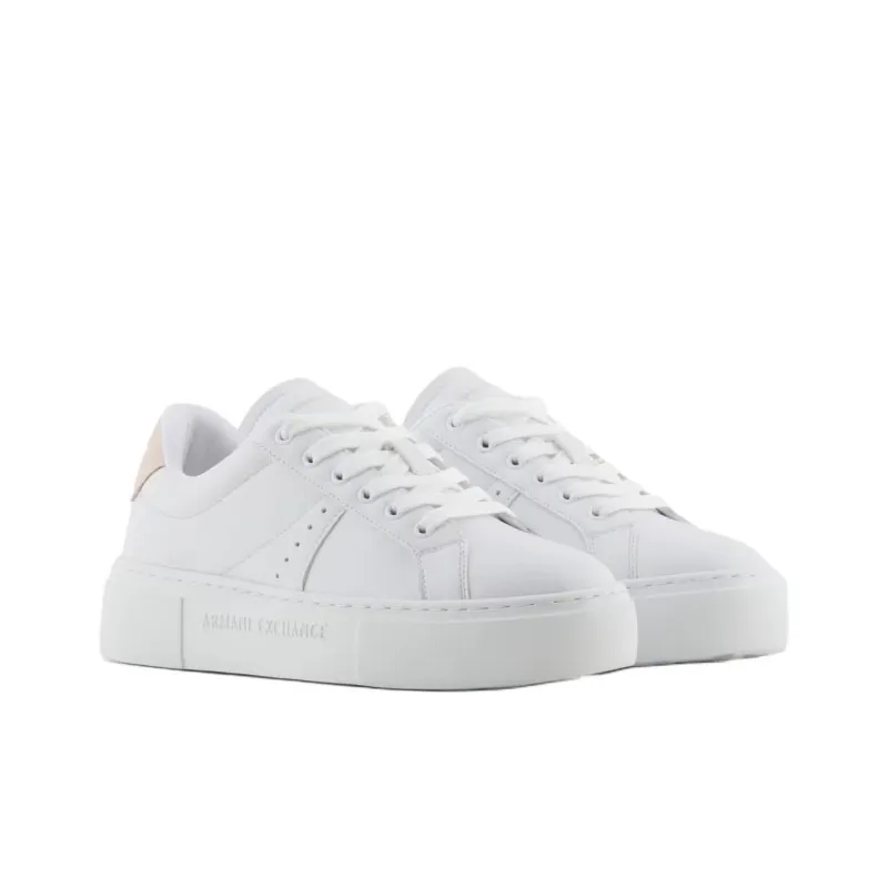 ARMANI EXCHANGEAE Low Top Skateboard Shoes Women's White-2