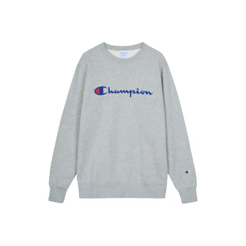 Champion Sweatshirt Japan Version Unisex Light Gray