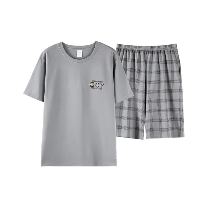 MIIOW Pajama Set Men's Silver Gray-0