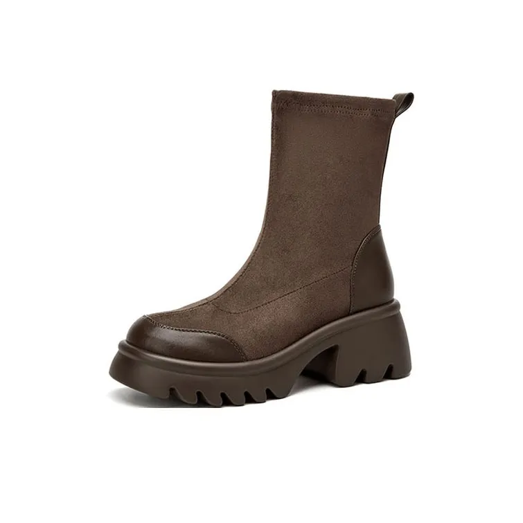 ST&SAT Ankle Boots Women's Brown-5