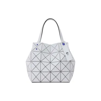ISSEY MIYAKE CARAT PVC Polyvinyl Chloride Resin Diamond Bag, Tote Bag, Shopping Bag, Handbag Women's Light Gray