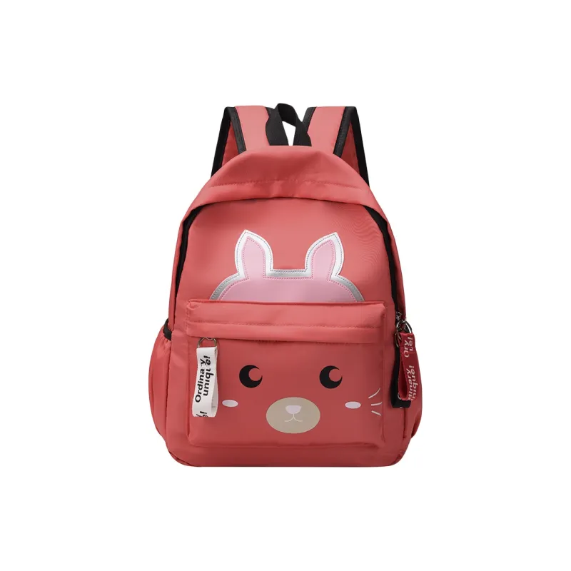 URBAN FOREST Nylon Backpack Regular Unisex Black/Pink/Watermelon Red/Green-10