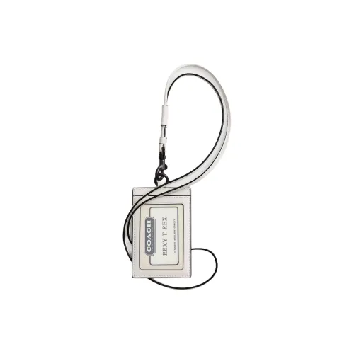 COACH Calfskin Card Holder Men's White