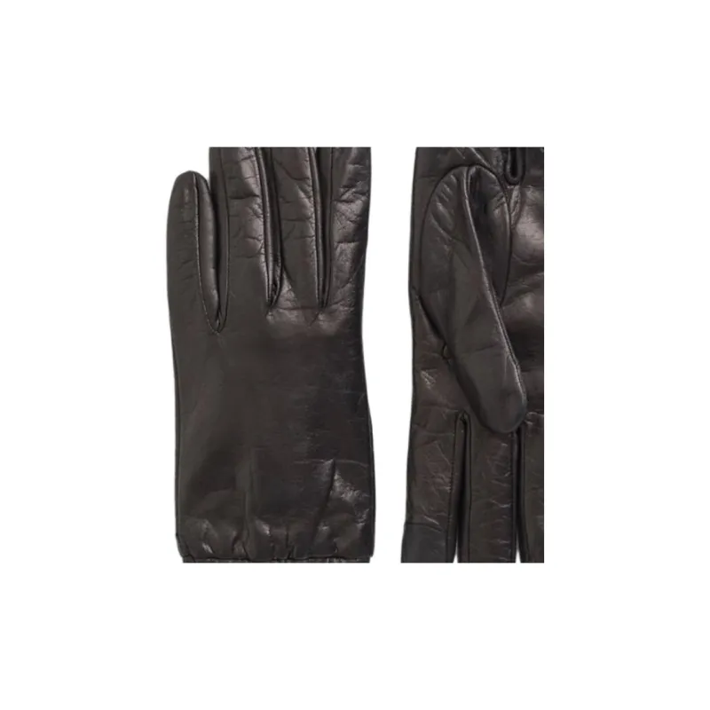 COACH Leather Gloves Unisex Brown-2