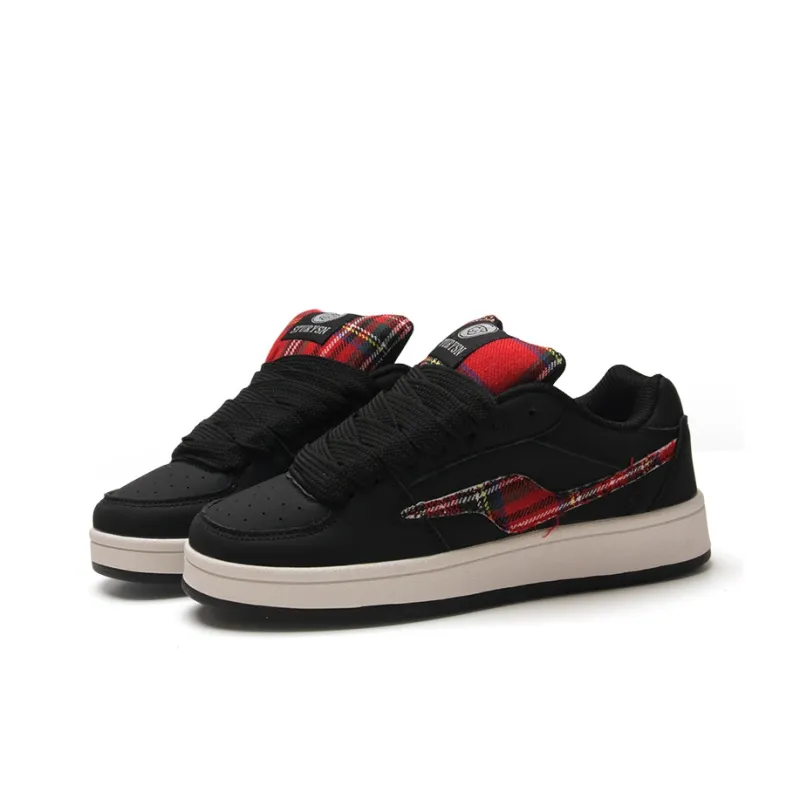 STUR YSN Wear resistant And Lightweight Low Top Skateboard Shoes Unisex Black Multicolor-2