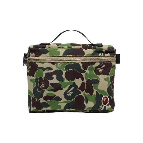 A BATHING APE Nylon Storage Bag Unisex Green
